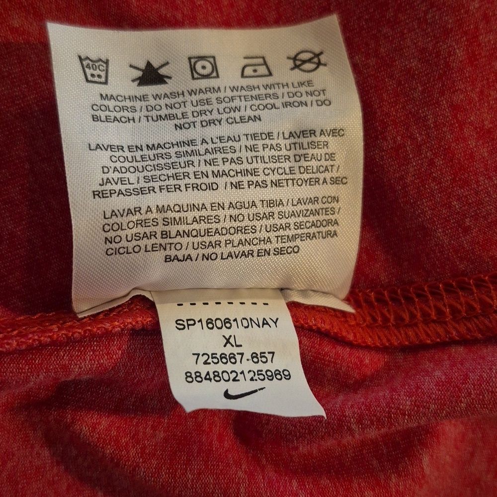 NIKE Quarter-Zip Women's Red Dri-Fit Golf Top SIze XL - Picture 15 of 16